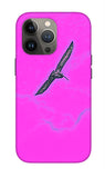 Black Birdie In Pink Sky - Phone Case