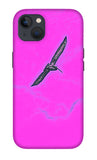 Black Birdie In Pink Sky - Phone Case