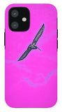 Black Birdie In Pink Sky - Phone Case