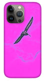 Black Birdie In Pink Sky - Phone Case