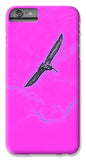 Black Birdie In Pink Sky - Phone Case