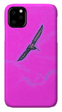 Black Birdie In Pink Sky - Phone Case