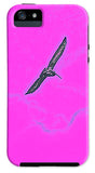 Black Birdie In Pink Sky - Phone Case