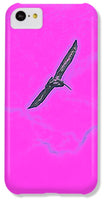 Black Birdie In Pink Sky - Phone Case