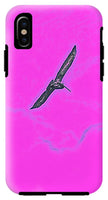 Black Birdie In Pink Sky - Phone Case