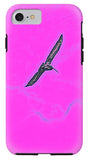 Black Birdie In Pink Sky - Phone Case