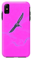 Black Birdie In Pink Sky - Phone Case