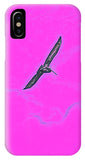 Black Birdie In Pink Sky - Phone Case