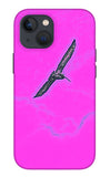 Black Birdie In Pink Sky - Phone Case