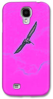 Black Birdie In Pink Sky - Phone Case