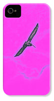 Black Birdie In Pink Sky - Phone Case