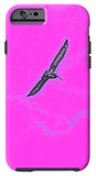 Black Birdie In Pink Sky - Phone Case