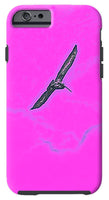 Black Birdie In Pink Sky - Phone Case