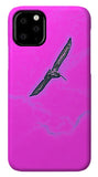 Black Birdie In Pink Sky - Phone Case