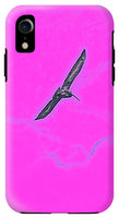 Black Birdie In Pink Sky - Phone Case