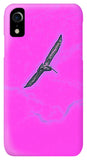 Black Birdie In Pink Sky - Phone Case