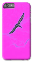 Black Birdie In Pink Sky - Phone Case