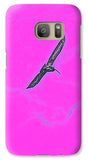 Black Birdie In Pink Sky - Phone Case