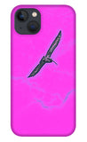 Black Birdie In Pink Sky - Phone Case