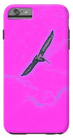 Black Birdie In Pink Sky - Phone Case