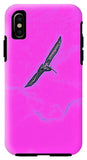 Black Birdie In Pink Sky - Phone Case