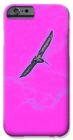 Black Birdie In Pink Sky - Phone Case