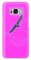 Black Birdie In Pink Sky - Phone Case