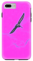 Black Birdie In Pink Sky - Phone Case