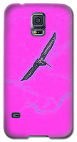 Black Birdie In Pink Sky - Phone Case