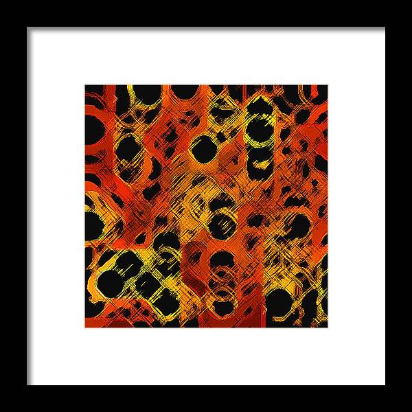 Black Dotted Abstract Design - Framed Print