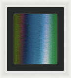 Bluish Green to White Abstract Art - Framed Print