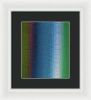 Bluish Green to White Abstract Art - Framed Print