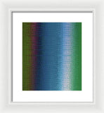 Bluish Green to White Abstract Art - Framed Print