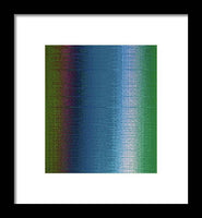 Bluish Green to White Abstract Art - Framed Print