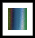 Bluish Green to White Abstract Art - Framed Print