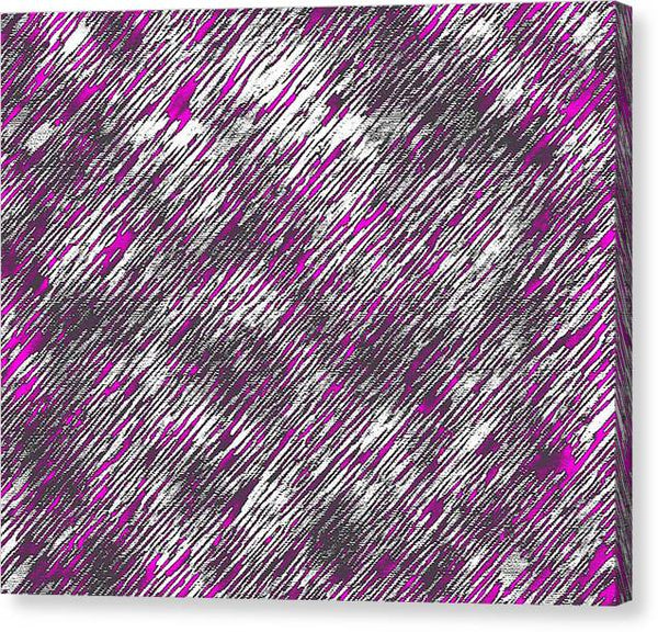 Dark Pink and Grey Rocky Edges Abstract Art - Canvas Print