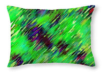 Dreamy Angled Green Abstract - Throw Pillow