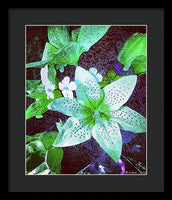 Light Beaming Green Flowers - Framed Print