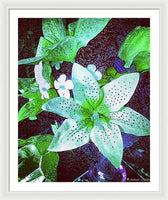 Light Beaming Green Flowers - Framed Print