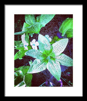 Light Beaming Green Flowers - Framed Print