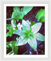 Light Beaming Green Flowers - Framed Print