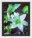 Light Beaming Green Flowers - Framed Print