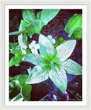 Light Beaming Green Flowers - Framed Print