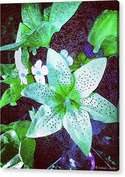 Light Beaming Green Flowers - Acrylic Print