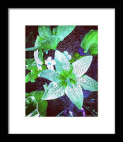 Light Beaming Green Flowers - Framed Print