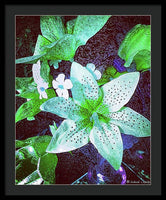 Light Beaming Green Flowers - Framed Print