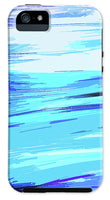 Ocean Blue Abstraction Painting - Phone Case