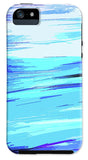 Ocean Blue Abstraction Painting - Phone Case