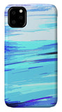 Ocean Blue Abstraction Painting - Phone Case