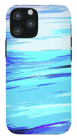 Ocean Blue Abstraction Painting - Phone Case